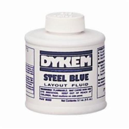 Dykem® STEEL BLUE® 80300 Layout Fluid, 4 oz Bottle, Sweet/Solvent, Liquid, Steel Blue